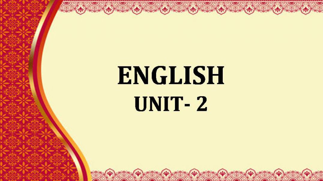 ENGLISH UNIT 2