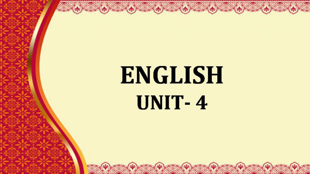 ENGLISH Unit 4